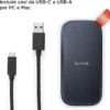 Sandisk 2 Tb Portatile Ssd - Velocità Di Lettura Fino A 800 Mb/s, Usb 3.2 Gen 2 Usb 3.2 Gen 2 - immagine 3