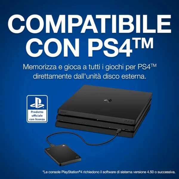Seagate Game Drive Per Console Playstation, 4tb, Hard Disk Esterni - Usb 3.2 Gen 1, Con Licenza Ufficiale (Stll4000200) - immagine 5