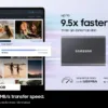 Samsung T7 Portable SSD - 2 TB - USB 3.2 Gen.2 External SSD Titanium Grey (MU-PC2T0T/WW) - immagine 2