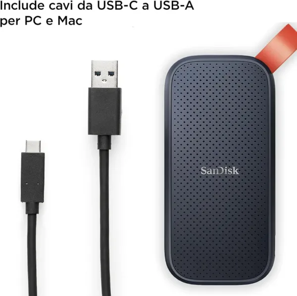 Sandisk 2tb Portatile Ssd Esterna - Usb 3.2 Gen 2 Fino A 520 Mb/s - immagine 3