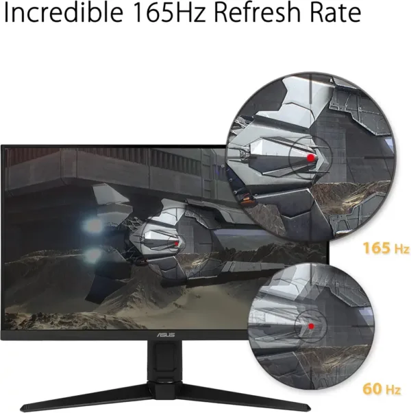 ASUS TUF Gaming VG247Q1A Gaming Monitor 24", FullHD (1920x1080), 165Hz, Response Time 1ms, Adaptive Sync, FreeSync Premium, Extreme Low Motion Blur, Adjustable, Black - immagine 3