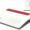 AVM FRITZ!Box 7590 AX Edizione Internazionale, Modem Router Wi-Fi 6 Dual Band fino a 3600 Mbit/s, ADSL/VDSL fino a 300 Mbit/s, Mesh, Base DECT, Media Server