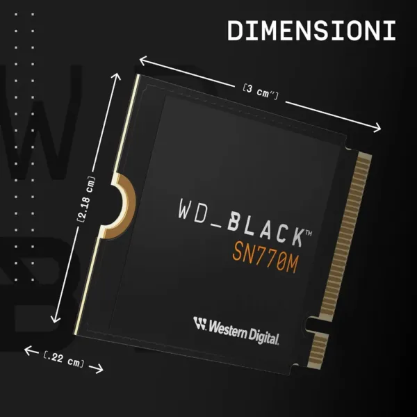 WD_BLACK SN770M 2TB SSD NVMe M.2 2230 PCIe 4.0 per PC, console portatili e laptop, velocità fino a 5150MB/s, ideale per Asus ROG Ally, Steam Deck e Microsoft Surface - immagine 3