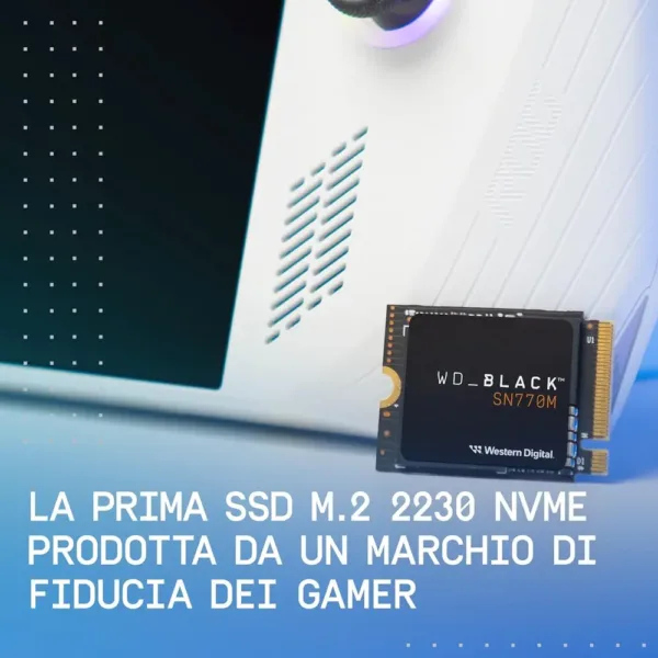 WD_BLACK SN770M 2TB SSD NVMe M.2 2230 PCIe 4.0 per PC, console portatili e laptop, velocità fino a 5150MB/s, ideale per Asus ROG Ally, Steam Deck e Microsoft Surface - immagine 4