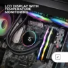 Mars Gaming ML-LCD240, Raffreddato a Liquido AIO, TDP 500W, 2x Ventole ARGB 120mm FDB, Display LCD con Monitoraggio della Temperatura, Pompa Opti-Chamber 3rd Gen, Multisocket Universale, Nero - immagine 4