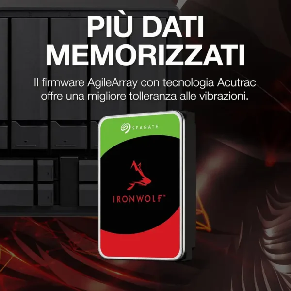 Seagate IronWolf 4TB, Hard Disk Interno 3,5" SATA 6Gb/s, CMR, 5.900 RPM, Cache 64MB, per NAS RAID - immagine 3