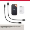 SanDisk 2TB Extreme PRO SSD Portatile, Unità a Stato Solido NVMe Esterna, Fino a 2000 MB/s, USB-C, Resistente IP65, Backup Automatici, Crittografia Hardware, Nero - immagine 5
