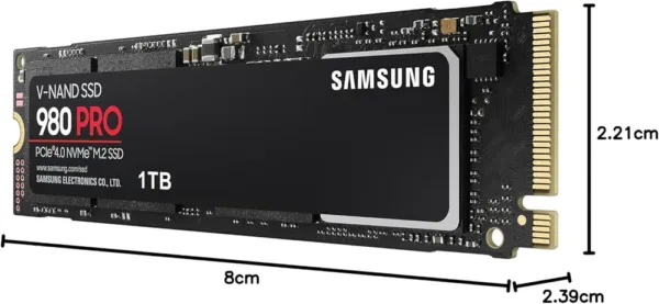 Samsung Memorie MZ-V8P1T0B 980 PRO SSD Interno da 1TB, compatibile con Playstation 5, PCIe NVMe M.2, Nero - immagine 6