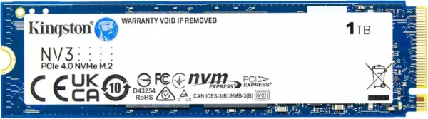 Kingston NV3 SSD Interno NVMe PCIe 4.0 1TB M.2 2280 - SNV3S/1000G