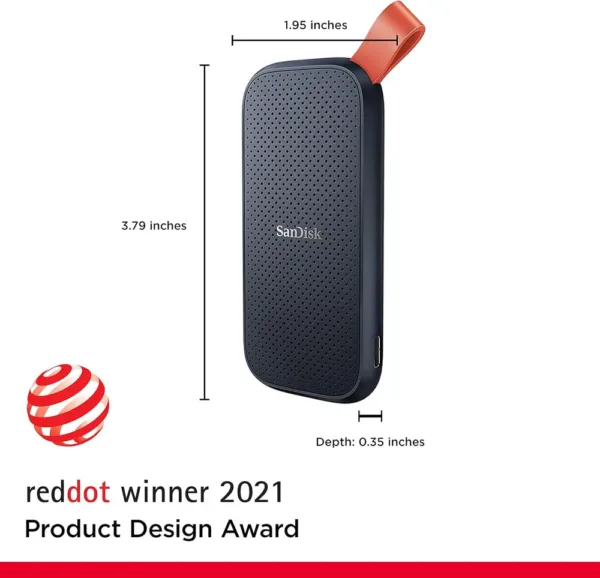 SanDisk Portatile SSD 1TB, SSD esterna, stato solido esterna, velocità di lettura fino a 800 MB/s, USB 3.2 Gen 2, Un'unità di storage affidabile per il backup di contentuti e ricordi - immagine 2