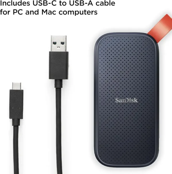SanDisk Portatile SSD 1TB, SSD esterna, stato solido esterna, velocità di lettura fino a 800 MB/s, USB 3.2 Gen 2, Un'unità di storage affidabile per il backup di contentuti e ricordi - immagine 3
