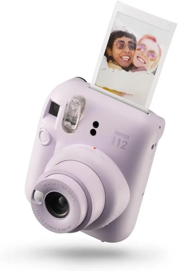 Fujifilm instax mini 12 Lilac Purple - Macchina Fotografica Istantanea, Specchietto Selfie e Modalità Close Up, Esposizione Automatica, Design Pop, Dimensioni Stampa 86 mm x 54 mm