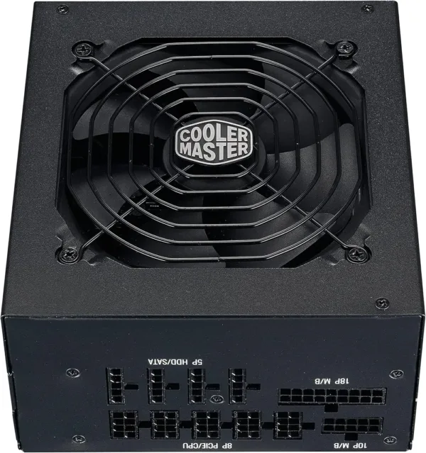 Alimentatore Cooler Master MWE Gold V2 750 W Full-Modular, 80 Plus Gold - Cavi Flat Neri, Ventola 120 mm HDB, Alta Resistenza Termica - immagine 5