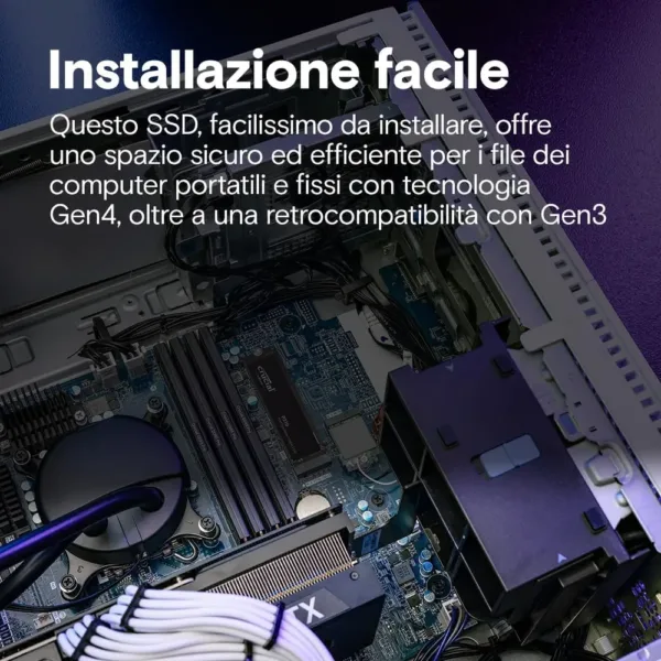 Crucial P310 SSD interno NVMe M.2 PCIe Gen4 500 GB - fino a 6.600 MB/s - gaming, notebook e desktop - CT500P310SSD801 - immagine 5