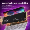 Crucial P310 SSD interno NVMe M.2 PCIe Gen4 500 GB - fino a 6.600 MB/s - gaming, notebook e desktop - CT500P310SSD801 - immagine 6