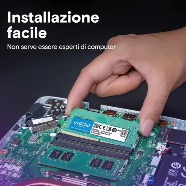 Crucial Kit RAM DDR4 SODIMM 64 GB (2×32 GB) 3200 MHz CL22 - Memoria Alta Prestazione per Laptop, Mini PC, compatibile 2933/2666 MHz - CT2K32G4SFD832A - immagine 5