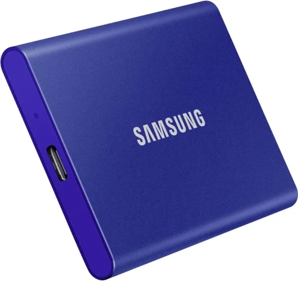 Samsung T7 SSD portatile 1 TB USB 3.2 Gen 2 - velocità fino a 1 050 MB/s, indigo blue, cifratura AES 256-bit - immagine 3