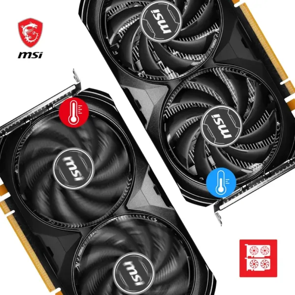 MSI GeForce RTX 4060 VENTUS 2X BLACK 8G OC - Scheda Video Grafica 8GB GDDR6, PCIe 4.0, TORX 4.0, Zero Frozr, DLSS 3 - immagine 3