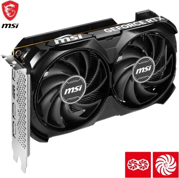 MSI GeForce RTX 4060 VENTUS 2X BLACK 8G OC - Scheda Video Grafica 8GB GDDR6, PCIe 4.0, TORX 4.0, Zero Frozr, DLSS 3 - immagine 4