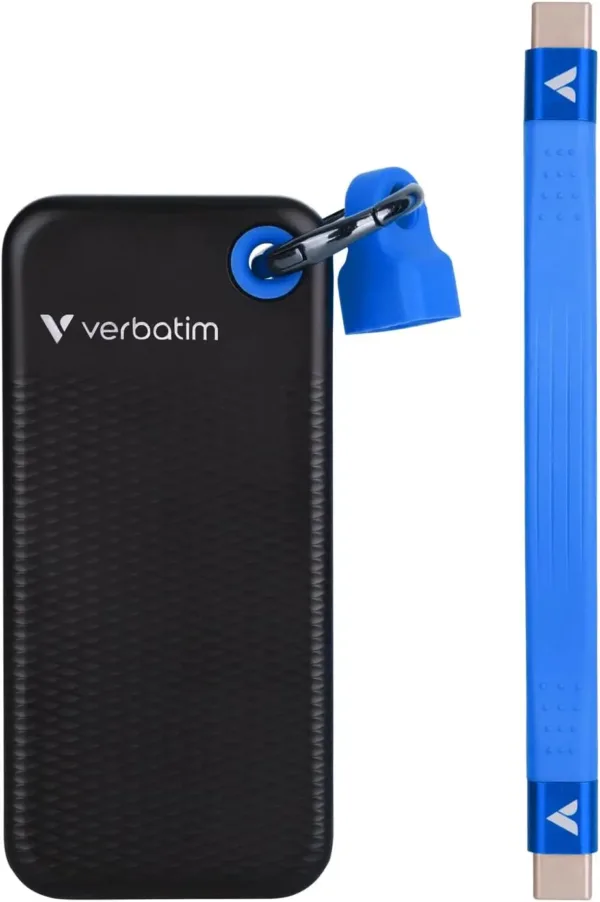 Verbatim Pocket SSD 1TB NVMe USB 3.2 Gen 2 - SSD Portatile Fino a 1000MB/s per PC, Mac, Console - Nero/Blu - immagine 2